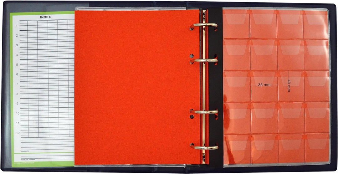 Collector Münz-Sammelalbum mit Etui für 300 Verschiedene Münzen-Grössen, von Grossen bis Kleinen Mün