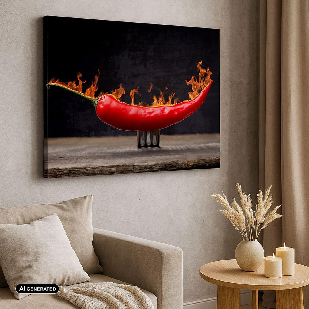 Bilder auf Leinwand 100x70cm Leinwandbild Chili Paprika Bio Landwirtschaft Gross Wanddeko Bild Schla
