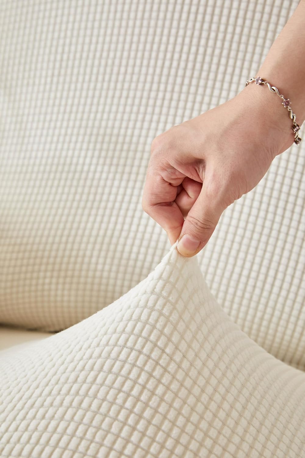 EBETA E Jacquard Sesselbezug, Sesselschoner, Stretchhusse für Relaxsessel Komplett, Elastisch Bezug