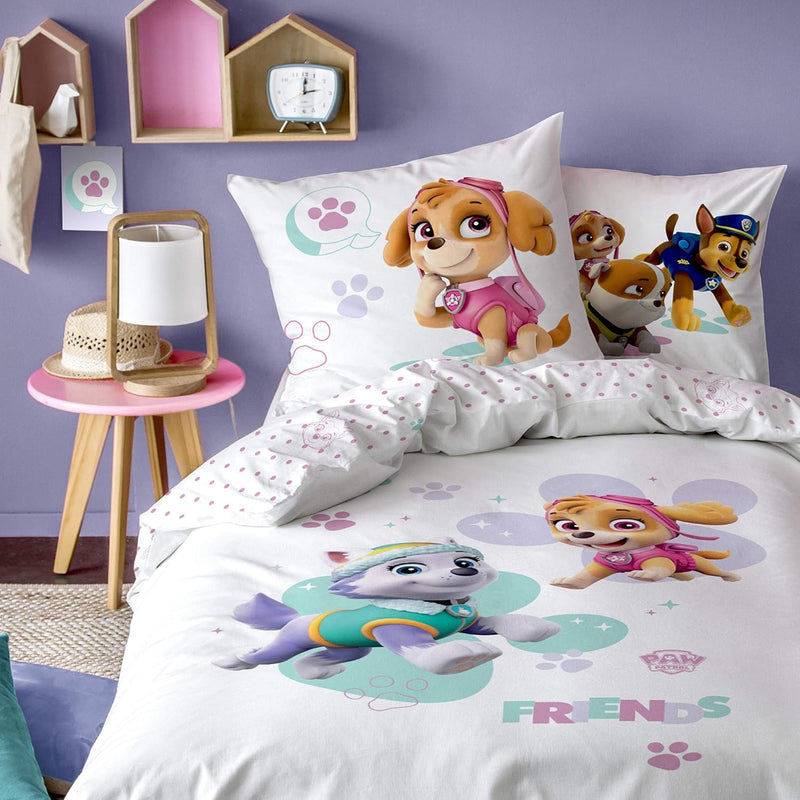 CTI PAW Patrol Bettwäsche Set für Mädchen Skye & Everest 2 teilig · Kinderbettwäsche · 1 Kissenbezug