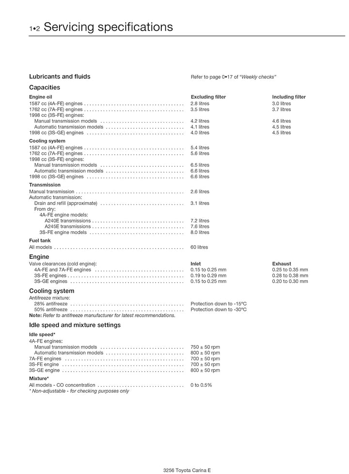 Toyota Carina E Petrol (May 92 - 97) Haynes Repair Manual, Taschenbuch