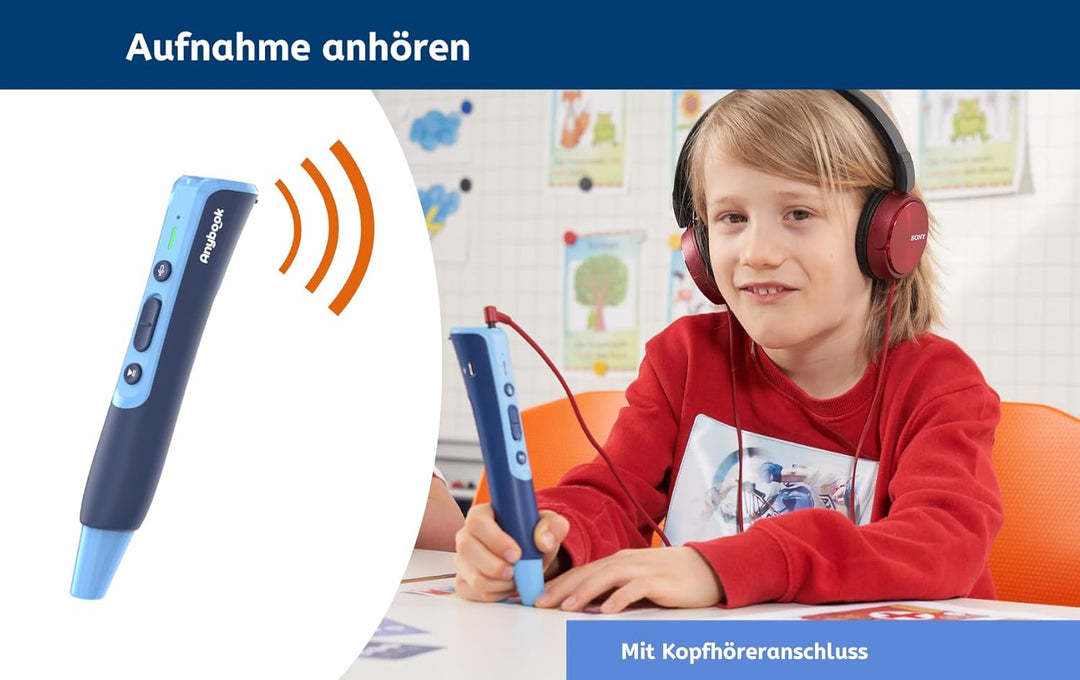 Anybook Pro M700 – Audiostift & Lesestift mit Aufnahme- & Wiedergabefunktion, flexibel für Sprach- &