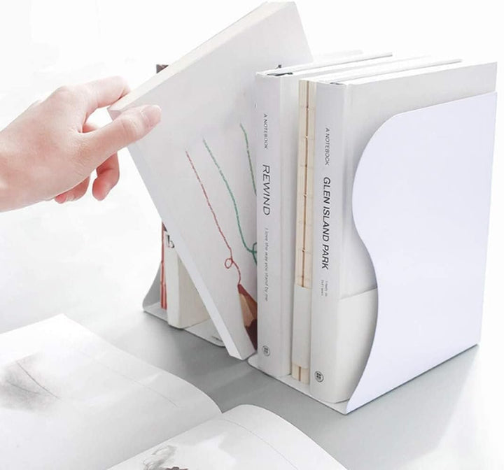 DIFIT Buchstütze, Buchstützen, Buchstütze Metall, 2 Stück Bücherhalter, Verstellbare Buchstütze, Büc