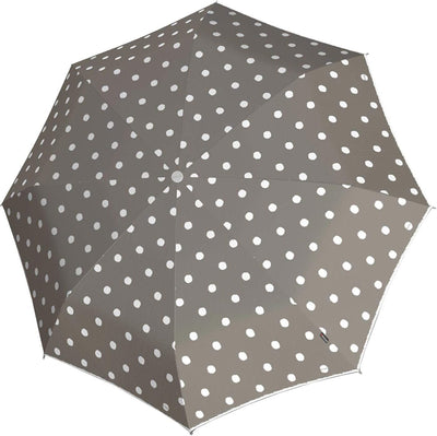 Knirps Taschenschirm T.200 Duomatic Dot Art - taupe 98 cm Dot Art Taupe, 98 cm Dot Art Taupe