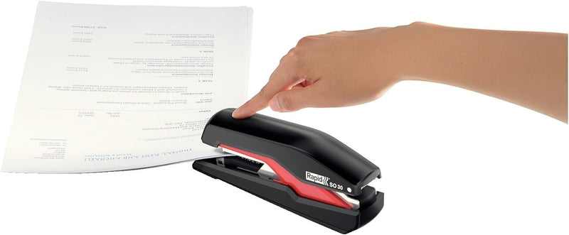 Rapid 5000547 Tacker Super Flachheftgerät (30 Blatt, Mühelos, Omnipress, Hochwertiges Ergonomisches