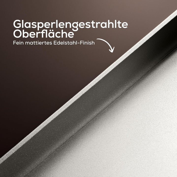 BeHe BBQ Serie Plancha Edelstahl 4 mm – Grillplatte Edelstahl auslaufsicher, BBQ Grillplatte für Gri