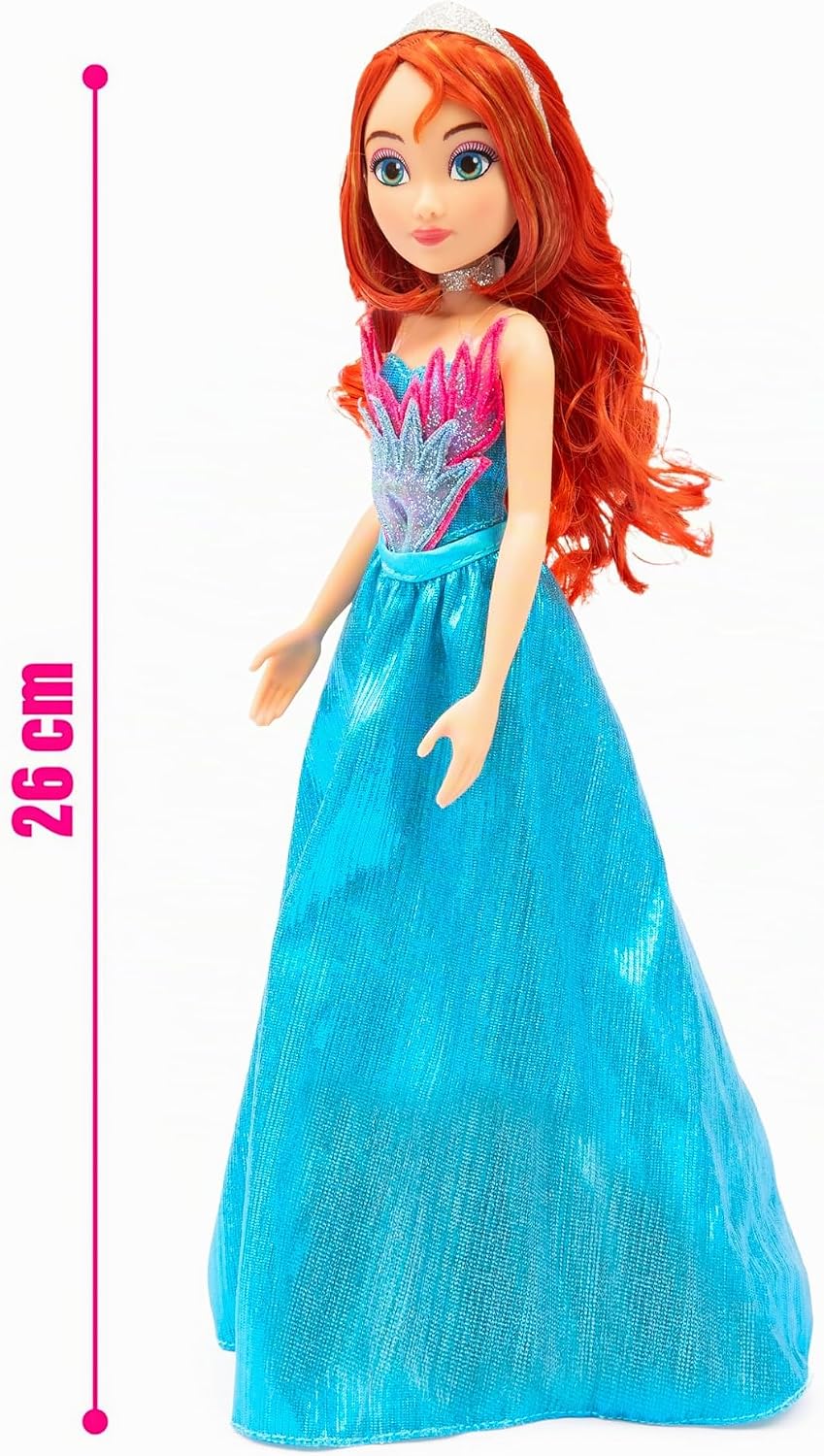 Winx Club Grand Ball Puppe – Bloom im funkelnden blauen Kleid mit Tiara – voll bewegliche Modepuppe