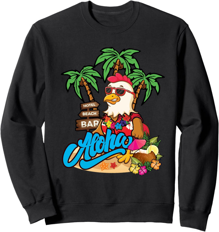 Hawaii Hawaiian Vacation Souvenir Aloha Tropical Chicken Sweatshirt