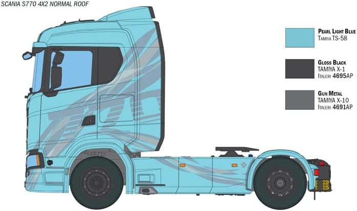 Italeri 3961 1:24 Scania 770 4x2 Normal Roof - Modellbau, Bausatz, Standmodellbau, Basteln, Hobby, K