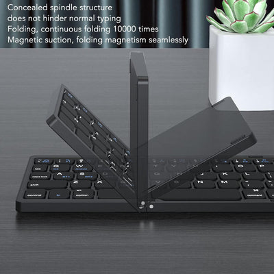 Goshyda Faltbare Bluetooth-Tastatur, 81 Tasten, Tragbare Drahtlose Tastatur mit Ziffernblock, Wieder
