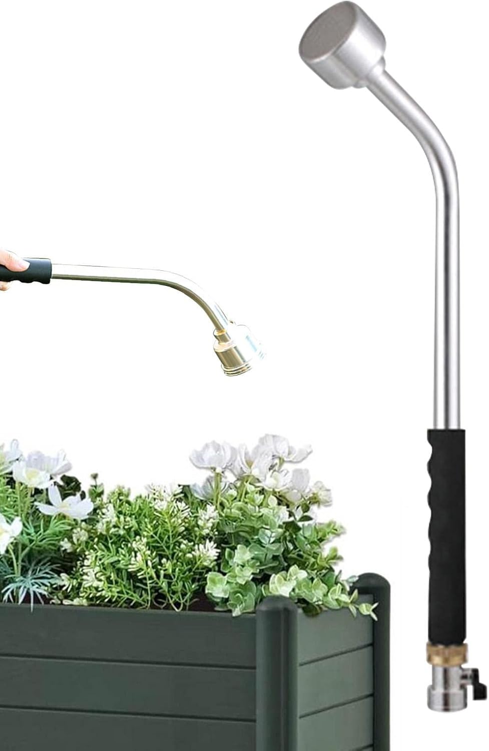 Pratvider Giessstab Heavy Duty | Sanfter Bewässerungsstab mit Absperrventil | Langer Wassersprühstab