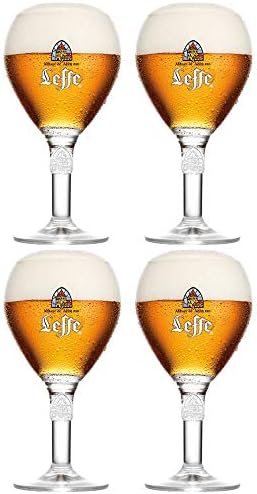Leffe Glasses 33CL (Set of 4) Large Stem + 4 Leffe Beer Mats