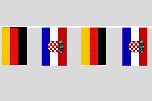 U24 Flaggenkette Deutschland - Kroatien 6,20 m Fahne Flagge Fahnenkette Freundschaft