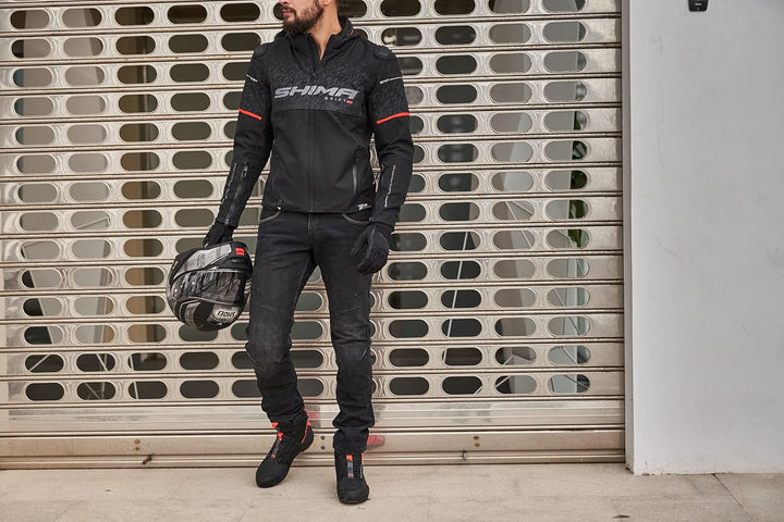 SHIMA DEVON Motorradjeans - Belüftete Elastische Slim Fit Biker Motorradhose mit FiberQL-Verstärkung