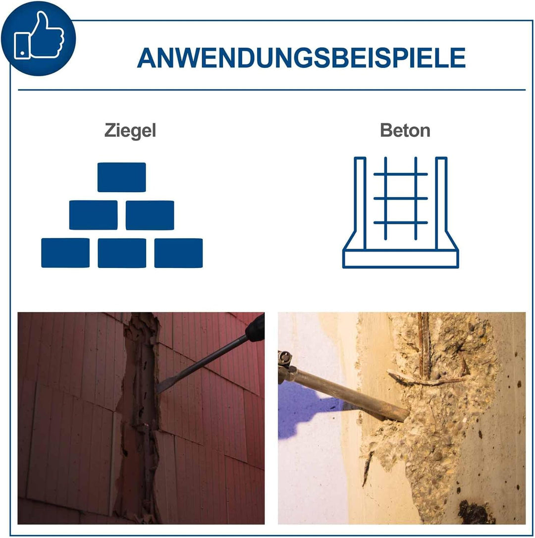 Scheppach 2in1 Bohrhammer DH1600Max | Schlagbohren - Meisseln | Schlaghammer 1600W Leistung | 10 Jou