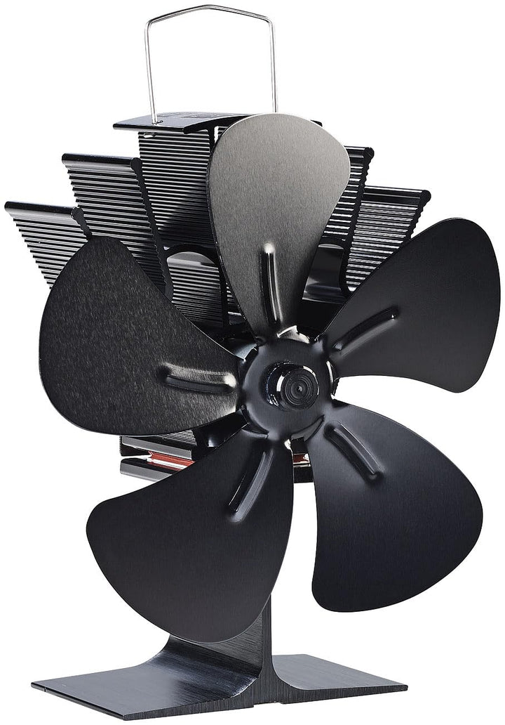 Carlo Milano Ofenventilator: Stromloser Kaminofen-Ventilator mit 5 Lüfter-Blättern, für 60-350 °C (V