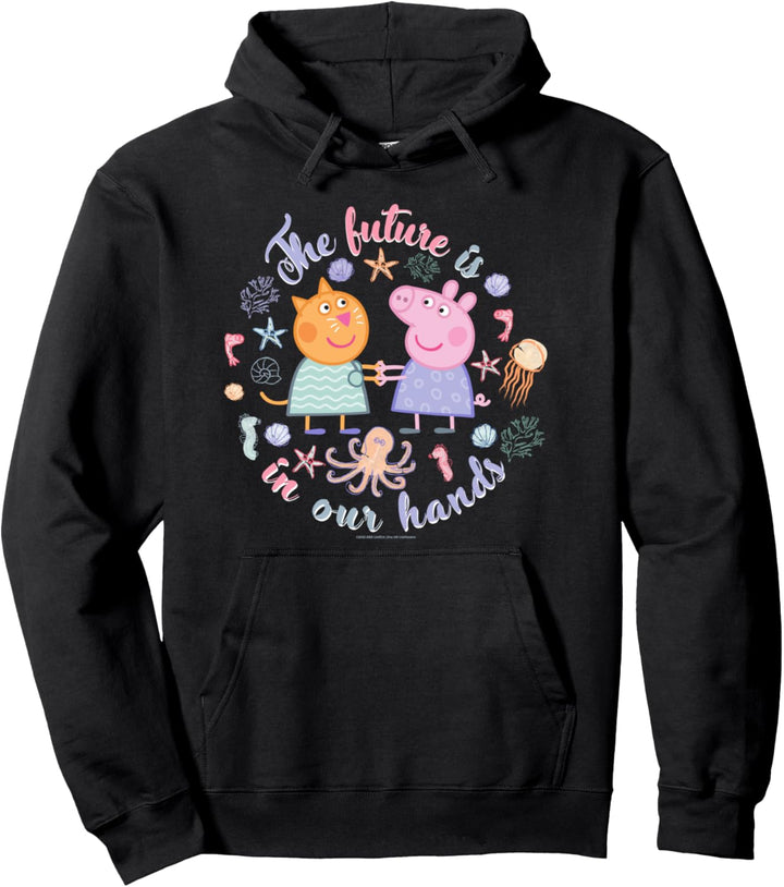 Peppa Wutz And Candy Cat The Future Is In Our Hands Pullover Hoodie