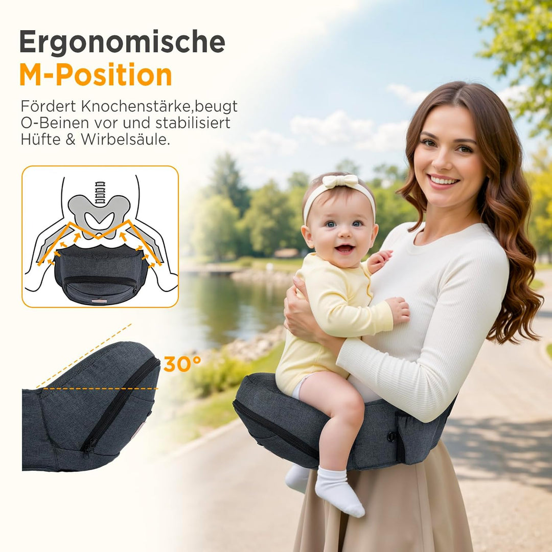 GAGAKU Baby Hüftsitz Babytrage ErgonomischeBaby Hüfttrage Leicht Tragehilfe Baby mit Stauraum für Ki