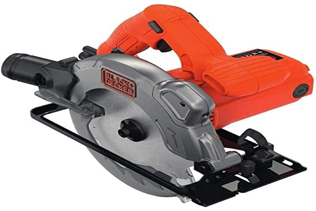 Black+Decker Handkreissäge (1250W, Schnitttiefe 66 mm / 50 mm (90°/45°), mit Parallelanschlag, Durch