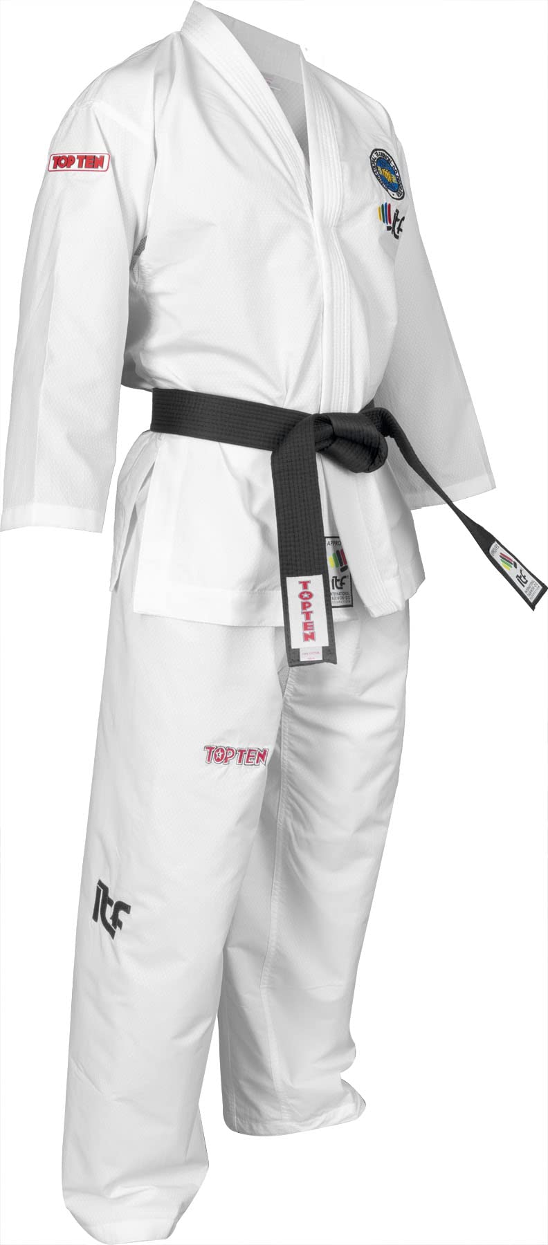 TOP TEN Taekwond-Do Student Dobok „Diamond“ (ITF Approved) 190 Weiss, 190 Weiß