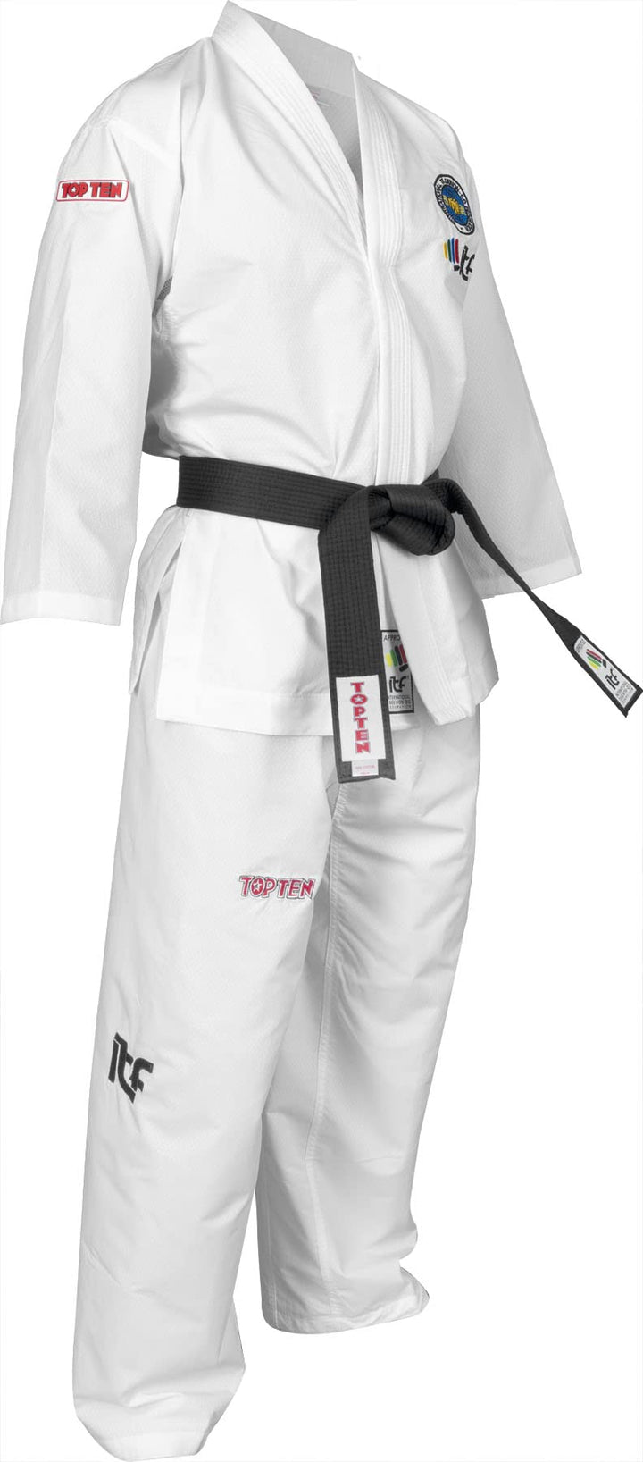 TOP TEN Taekwond-Do Student Dobok „Diamond“ (ITF Approved) 190 Weiss, 190 Weiß