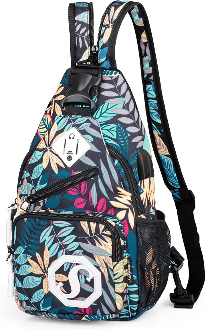 VARLIVOO Mode Damen Sling Bag Crossbody Bag Frauen Schultertasche Umhängetaschen Hiking Reisen Sling