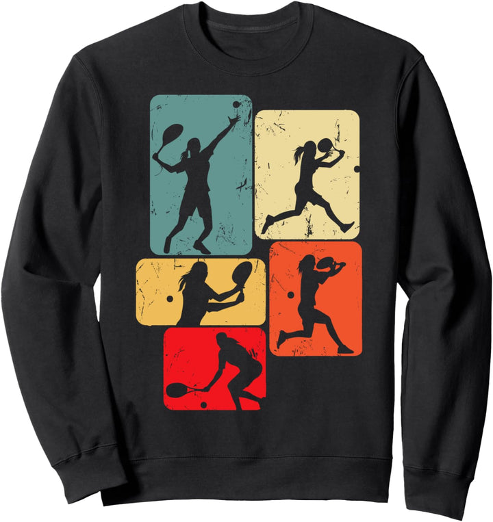 Tennis Tennisspielerin Mädchen Damen Sweatshirt