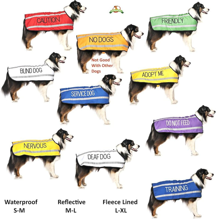 Nervous (Give Me Space) Hundegeschirr, farbcodiert, Nicht ziehend, vorne und hinten, D-Ring, gepolst