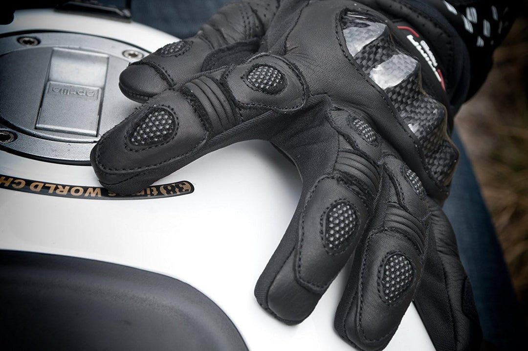 Shima PROSPEED Herren Motorradhandschuhe Superfabric Sport Sommer Leder ( S-XXL, Schwarz ), XL, XL