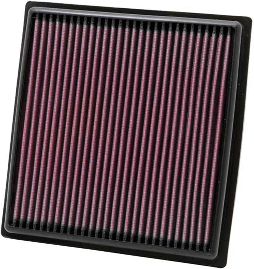 K&N 33-2455 Waschbarer und wiederverwendbarer KFZ Tauschluftfilter, Rot