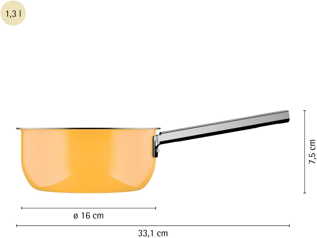 WMF Fusiontec Mineral Pro, Stielkasserolle mit Deckel, 16 cm, langlebiges, kratzfestes Material, kle