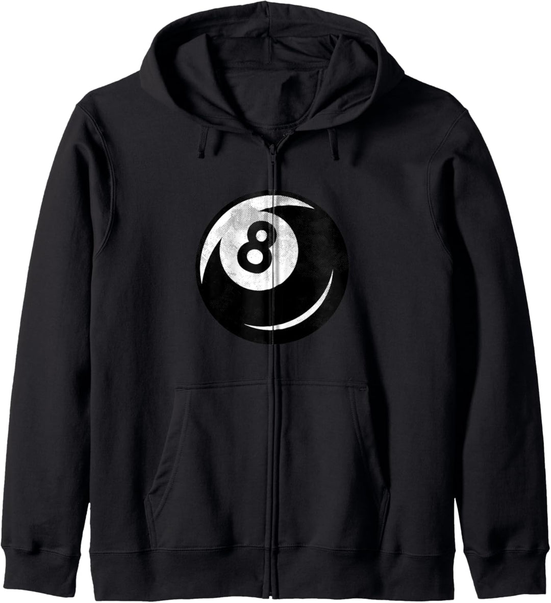 8 Ball Billard Spieler Pool Distressed Design Billard Kapuzenjacke