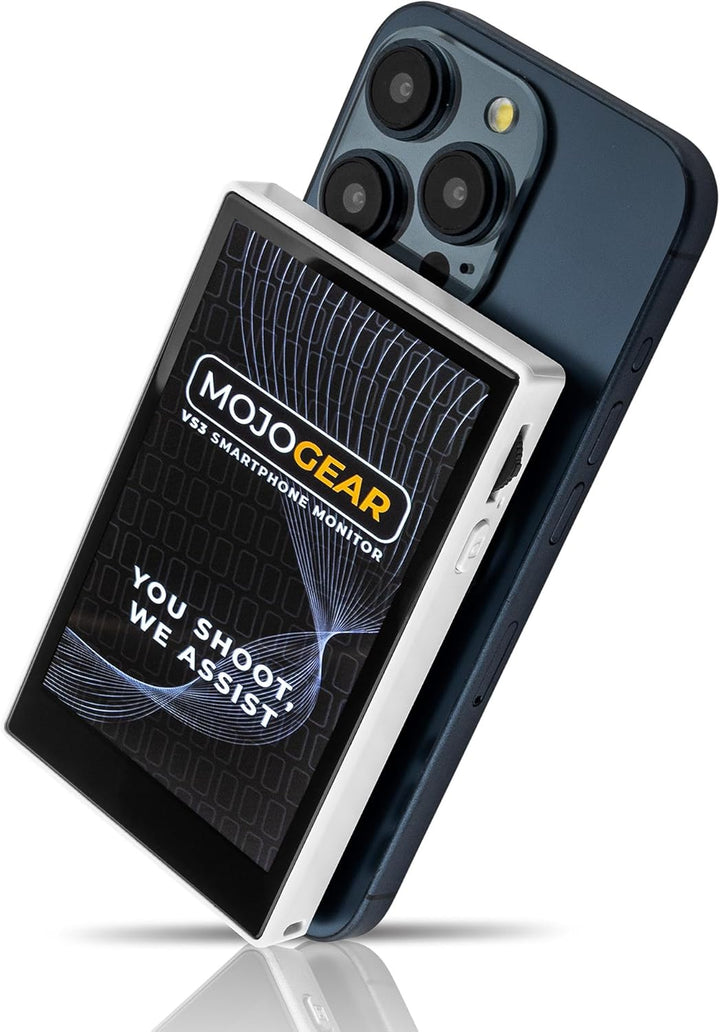 MOJOGEAR VS4 Touchscreen Selfie Vlog Monitor — Drahtloser 3,97 Zoll Monitor für Vlogging mit Smartph
