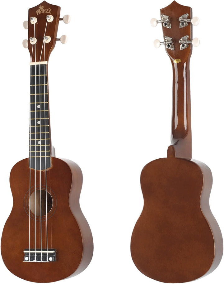 Winzz Sopran Ukulele Starter Kit für Anfänger, mit Tasche, Clip-On Tuner, zusätzlichen Saiten, Gurt,