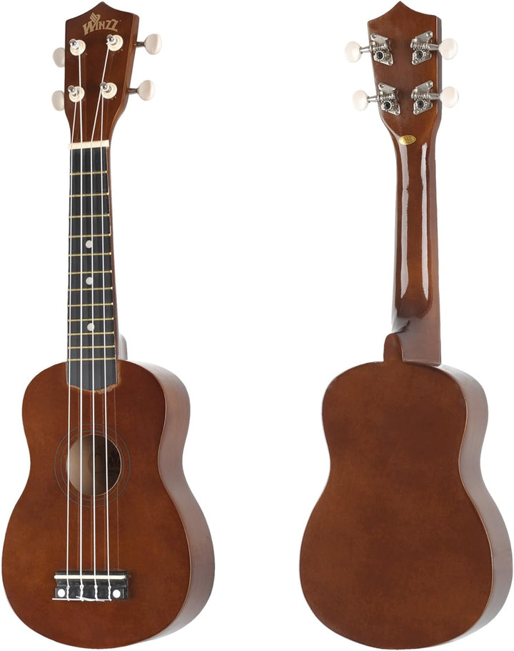 Winzz Sopran Ukulele Starter Kit für Anfänger, mit Tasche, Clip-On Tuner, zusätzlichen Saiten, Gurt,