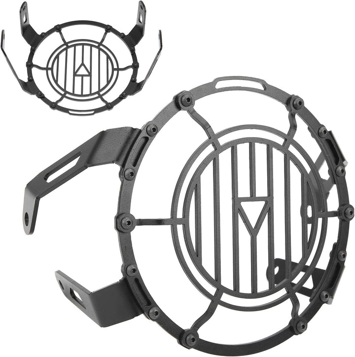 Motorrad Scheinwerferschutz,Dioche Iron Black Front Scheinwerferschutz Abdeckung Schutzgitter Schutz
