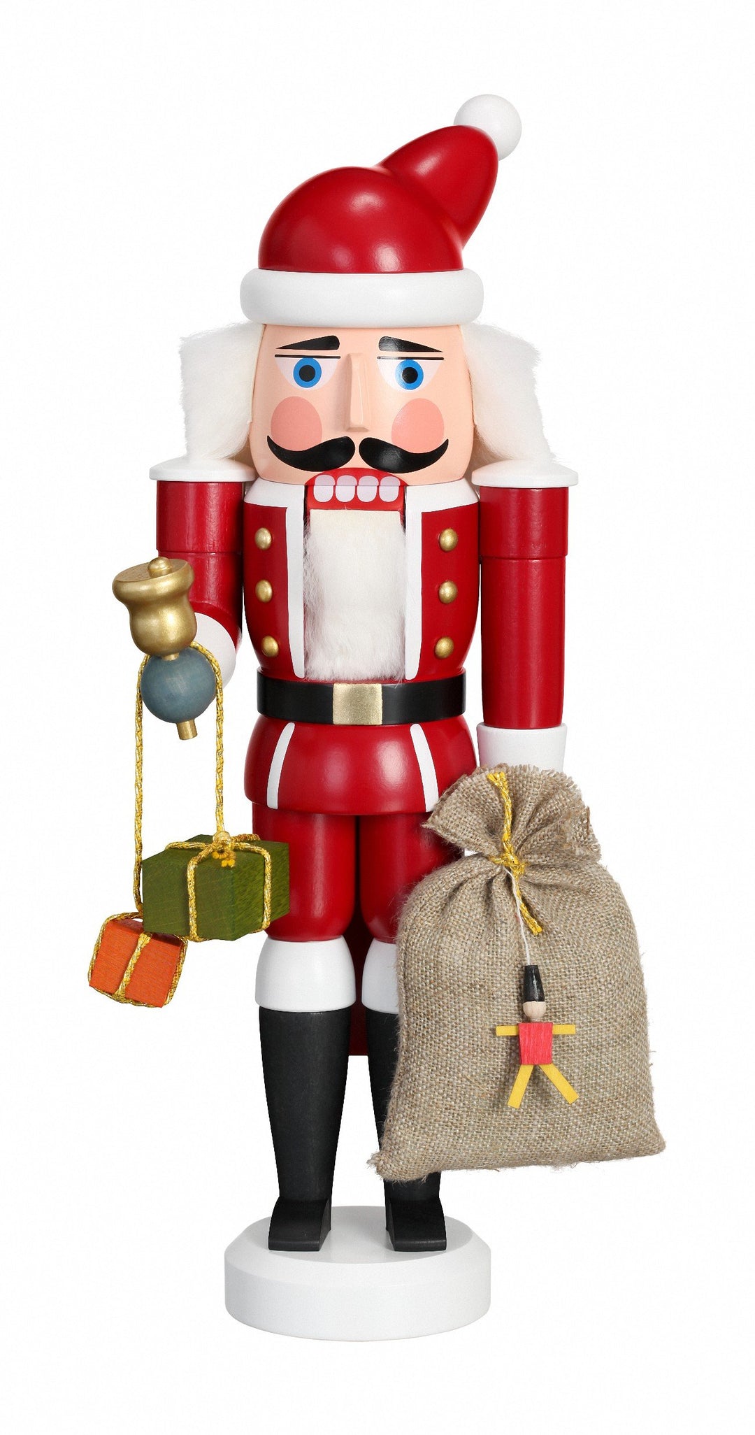 Seiffener Volkskunst | Echt Erzgebirge Weihnachtsmann Nussknacker | 11331 | Handgefertigte Dekoratio