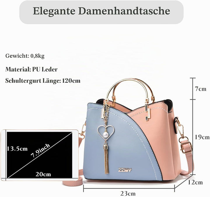 FANDARE Handtaschen für Damen Tote Beutel Umhängetaschen Wasserdicht Schultertasche Tragetasche PU-L
