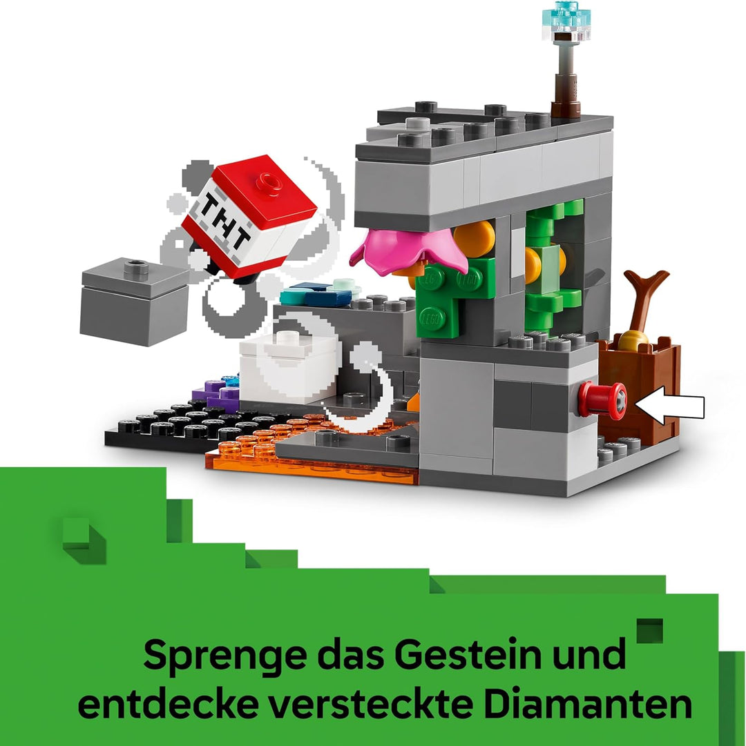 LEGO Minecraft Begegnung mit dem Wächter - Spielzeug mit stummen Ranger Minifigur und beweglicher Mo