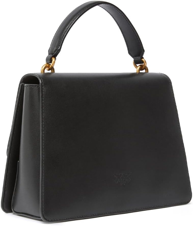 Pinko Damen Love One Top Handle Classic Li Tasche Z99q_schwarz-antique Gold, Z99q_schwarz-antique Go
