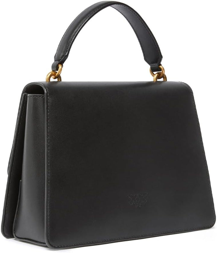 Pinko Damen Love One Top Handle Classic Li Tasche Z99q_schwarz-antique Gold, Z99q_schwarz-antique Go