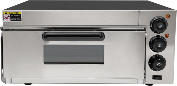 banborba Professioneller Pizzaofen, 2000W Kommerzieller Pizzabackofen, 50-350℃ Pizza Ofen mit 30min