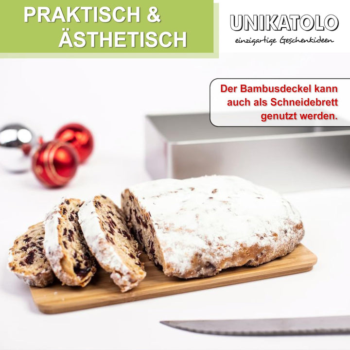 Personalisierte Keksdose mit Wunschtext oder Name graviert, Plätzchendose Gebäckdose Stollendose Ble