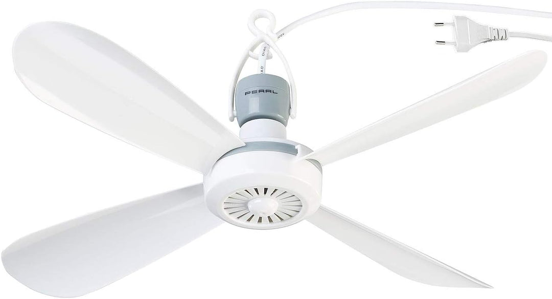 PEARL Mobiler Ventilator: 4er-Set Mobiler Deckenventilator mit Aufhänger, 230V, Ein/Aus-Schalter (Ca