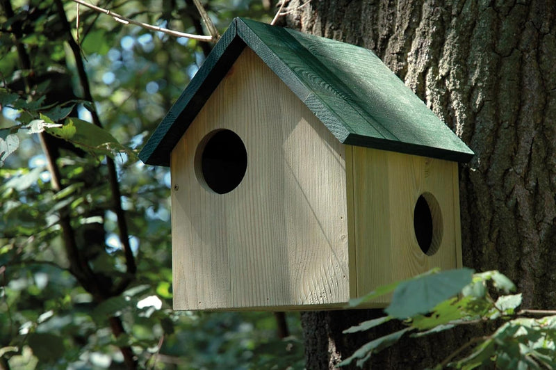 dobar® 22221 Eichhörnchenkobel - Eichhörnchenhaus aus Massivholz - Futterhaus für Eichhörnchen - Eic