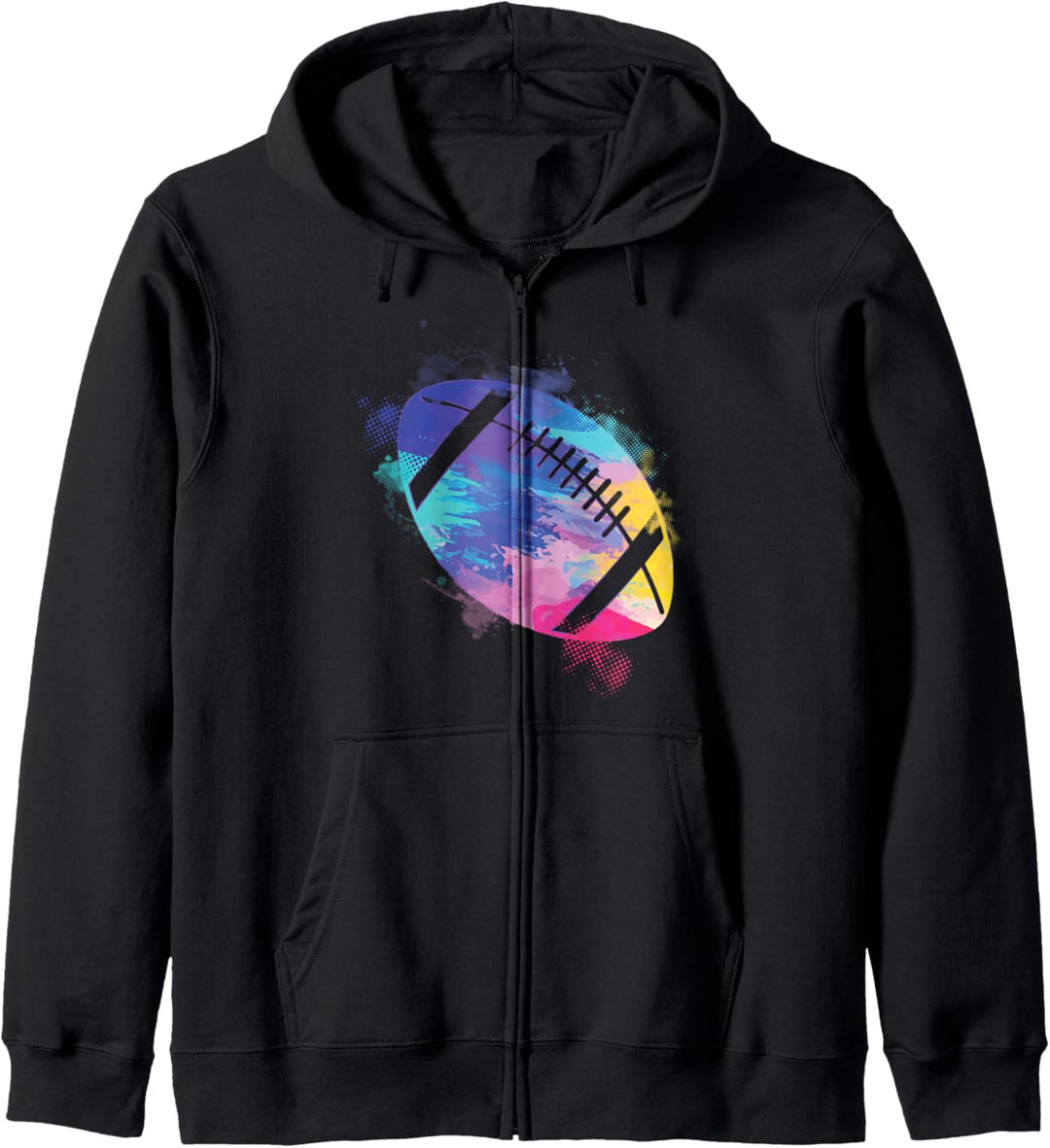 Color Splash Farbklecks-Design AMERICAN FOOTBALL Kapuzenjacke