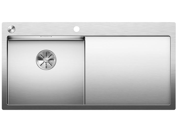 BLANCO CLARON 5 S-IF | Edelstahl | Einbauart: Einbau von Oben & Flächenbündig | Hauptbecken links |