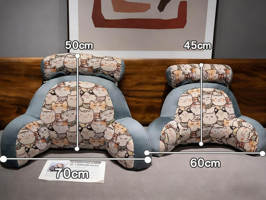 Rückenkissen für Bett und Sofa mit Armlehnen Ergonomisches Lesekissen Erwachsene Atmungsaktives Lese