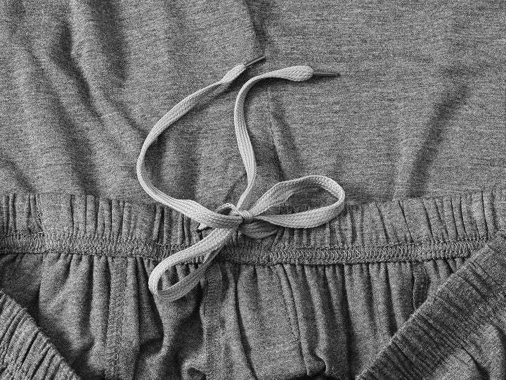 JINSHI Herren Schlafanzughosen Kurz Pyjamahose Sommer Nachtwäsche Shorts S 3er Pack- A (mit Knopflei