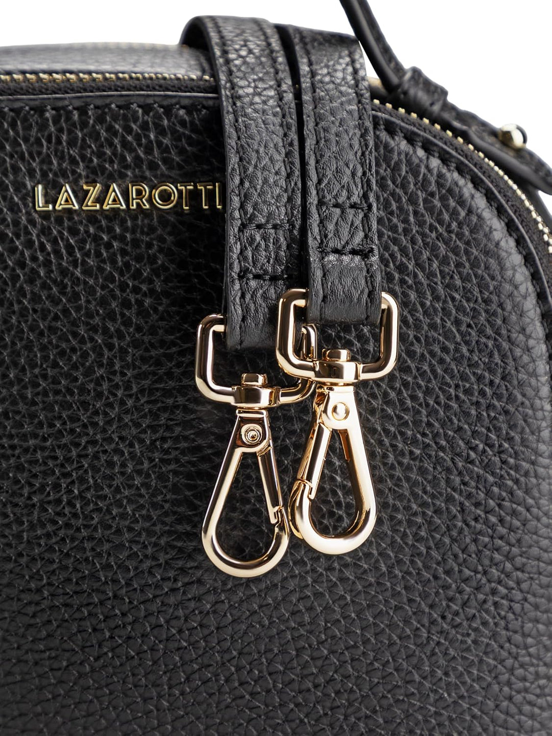Lazarotti Bologna Leder Handtasche Damen | 2 Hauptfächer & abnehmbaren Tragegurt | mittelgrosse Henk
